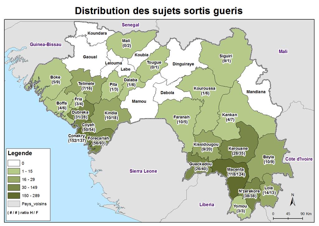 27/03/2016, Guinée Carte 5: Distribution