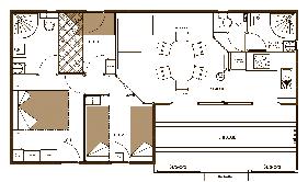33,8 m² + 11 m 2-2 chambres -