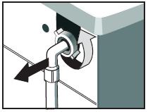 Appuyez sur l emplacement représentant la flèche sur le couvercle de l'assouplissant à l'intérieur du tiroir à lessive.
