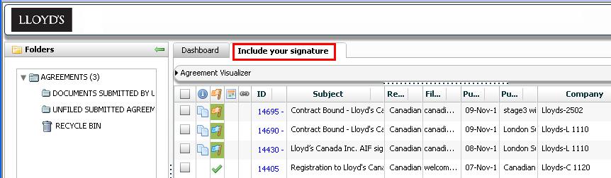 designated recipient». Un nouvel onglet intitulé «Include your signature» s'ouvre alors.