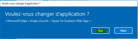 Installation du client Web : procédure pour Microsoft Edge 1. Cliquez sur le lien "Participer à une Réunion Skype" SKYPE FOR BUSINESS 2.