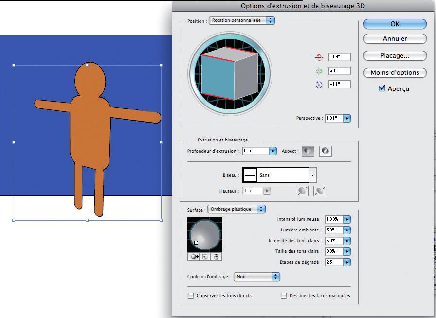 la mise en 3d dans illustrator Illustrator permet de simuler de la 3D. On peut extruder des formes simples, par exemple transformer un carré en cube ou un rond en cylindre.