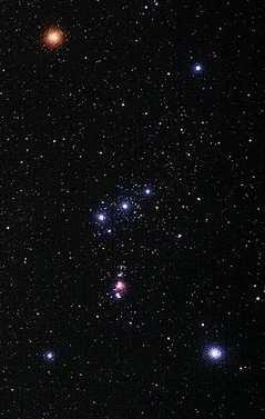 Betelgeuse Super Geante Rouge ~ 15 Mo ~ 650 do M = -5 T = 3600 K distance = 131 pc Bellatrix Geante Bleu distance =