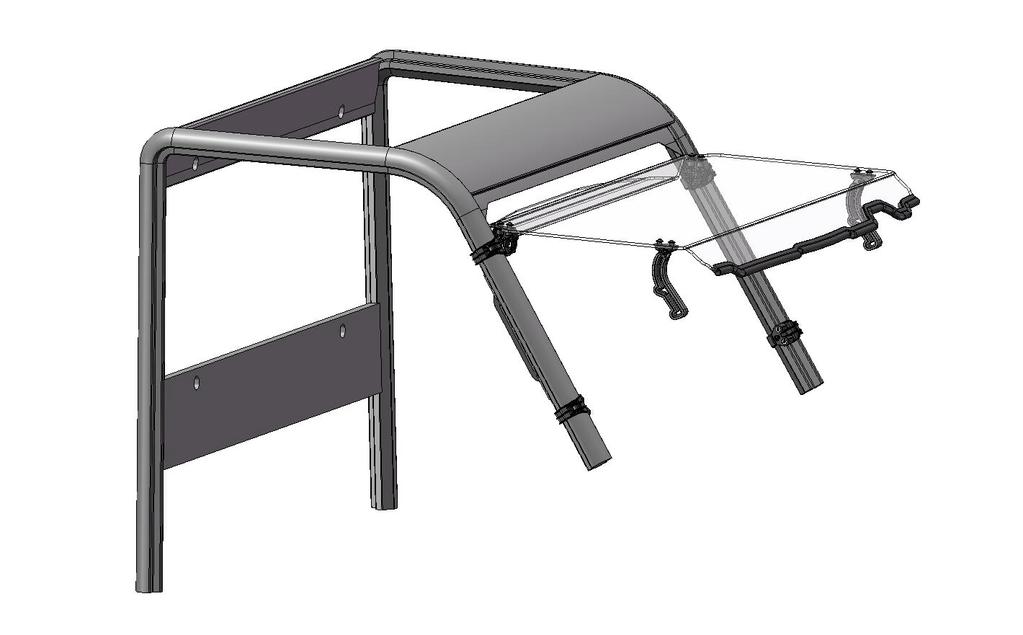 c) Attach clamps (Item C) to the roll cage of your vehicle as per drawings.