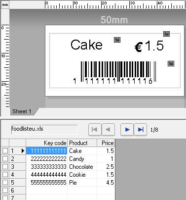 Impression d étiquettes à l aide de P-touch Template Impression d étiquettes assistée par base de données 8 En reliant à une base de données des objets d une mise en page d étiquette, puis en