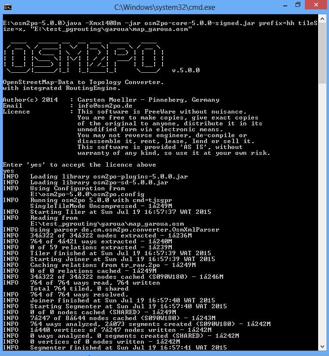 o Méthode 2 : utilisation de l outil OSM2PO Osm2po est à la fois un «moteur de routage» et un importateur de données OSM compatibles à pgrouting.