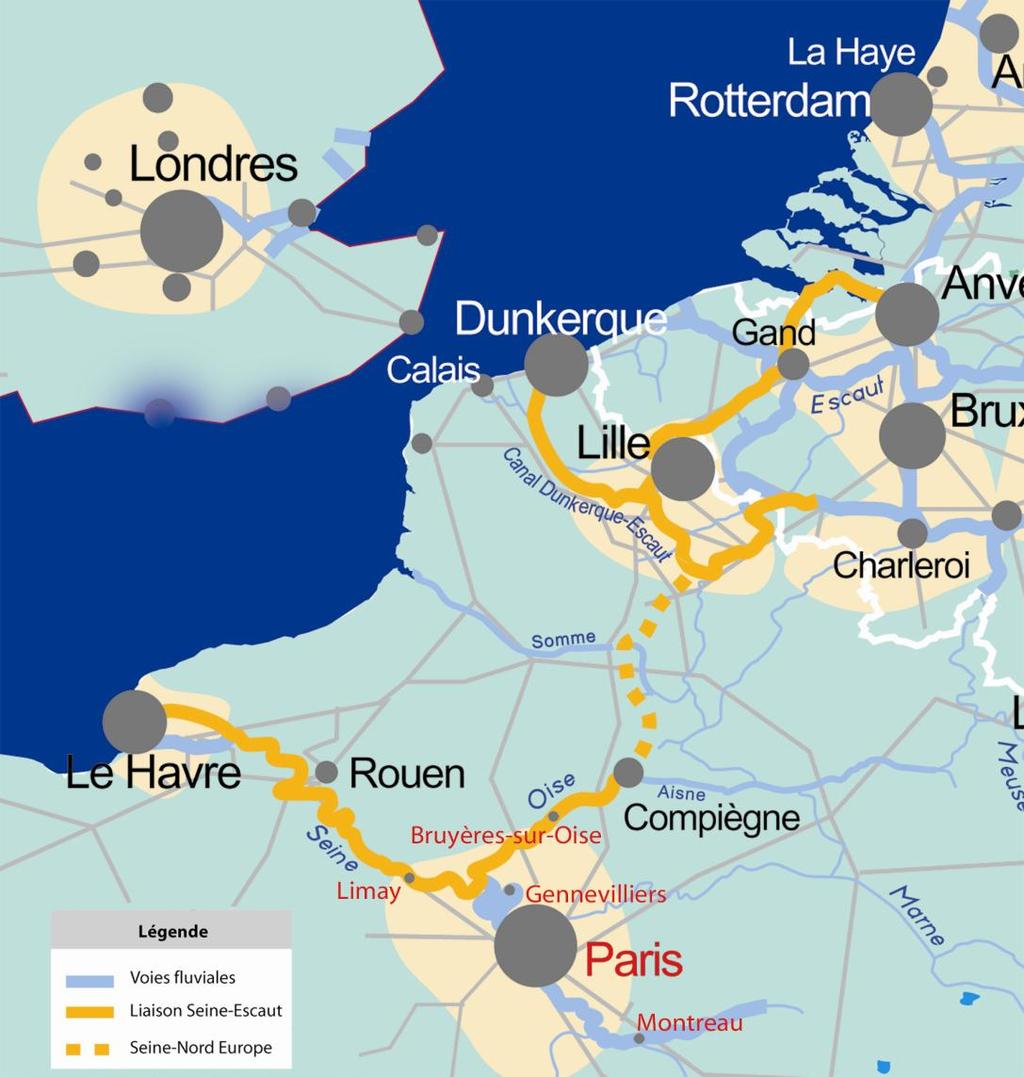 Une volonté : Accompagner les deux grands chantiers Port 2000 et Seine-Nord Europe Port 2000 : Une nouvelle écluse fluviale pour relier le port du Havre au bassin de la Seine Le