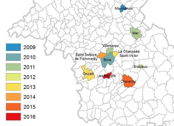 Les communes engagées avec le CDPNE et FREDON CVL Blois 2009-2011 Marchenoir 2009-2010 Villebarou 2011-2012 Mer 2011-2012 Bracieux 2012-2013 Onzain 2013-2014 La Chaussée