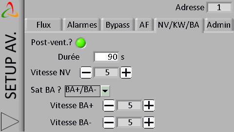 Manuel d installation et d utilisation TAC5 + SAT BA/KW 4.1. Activation via RC TAC5 (ou via boutons sur TAC5 DM HRmural) L activation se fait via le SETUP AVANCE.
