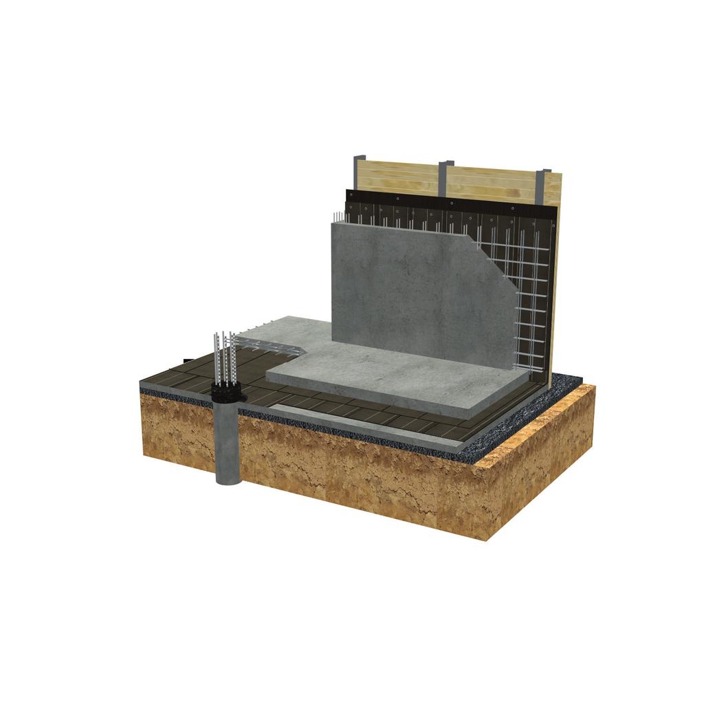 Le système de membranes renforcées préappliqué COLPHENE BSW est conçu pour assurer l'étanchéité des surfaces horizontales et verticales dans les applications de murs berlinois.