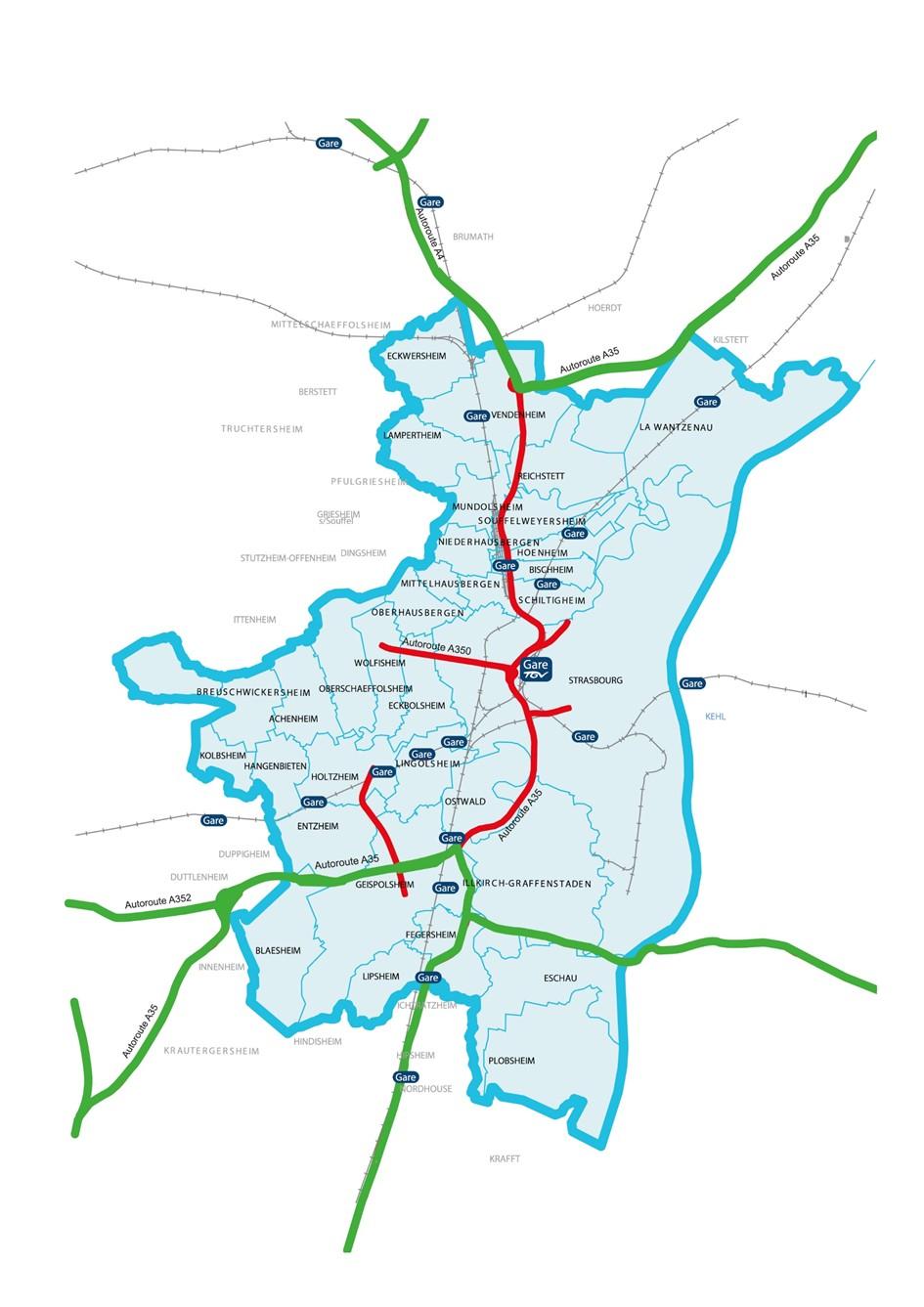 Restriction de circulation sur l ensemble du réseau routier de l Eurométropole de Strasbourg (33 communes) Y