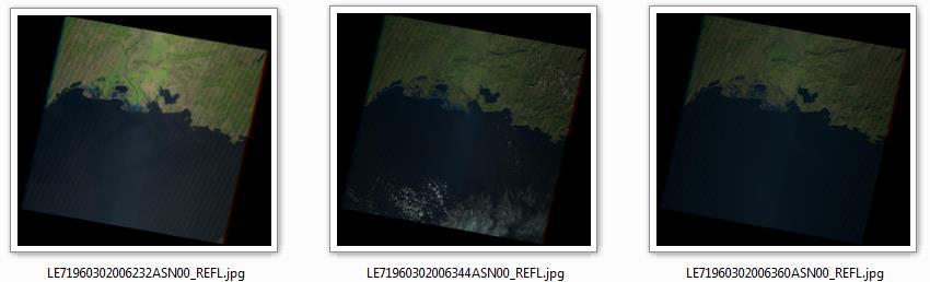 sud-ouest de la zone Landsat 7 :