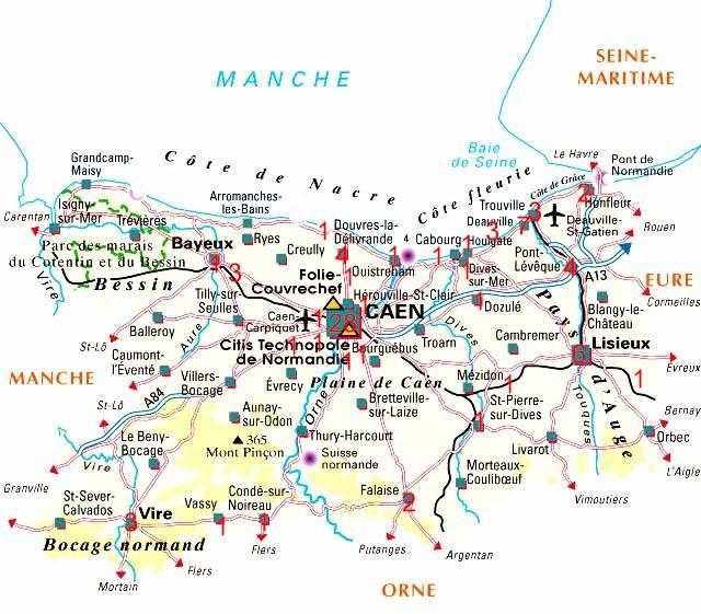 Lisieux (6) 18. Louvigny (1) 19. Mondeville (1) 20. Orbec (1) 21. Ouistreham (1) 22. Pont l'evêque (4) 23. Saint Germain la Blanche Herbe (1) 24. Saint Julien le Faucon (1) 25.