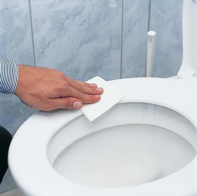HYGIENE DES LUNETTES DE WC Distributeur de produit nettoyant désinfectant pour lunette de wc Pulvérise une fine dose de produit nettoyant, désinfectant à base d