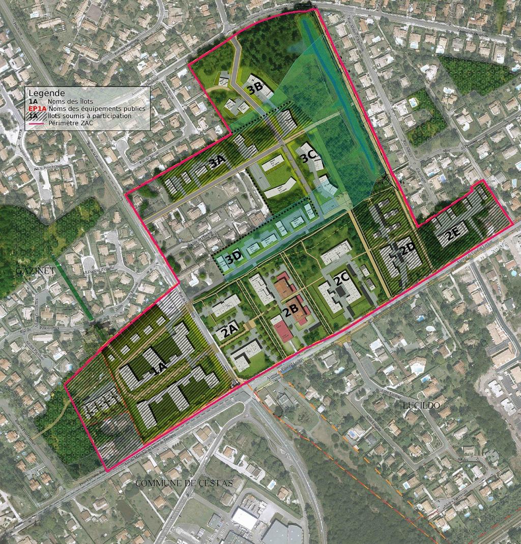 5/ Evolution du projet urbain Programme de construction ZAC à maîtrise foncière partielle > 58 000 m² SdP (96% de logts.