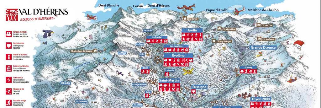 région Cibles : clients potentiels du Val d Hérens avec un intérêt pour le ski, la raquette ou la
