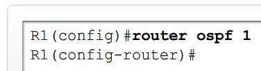 Configuration basique Activation du routage OSPF Router(config)#router ospf process-id Process-id entre 1 et 65535