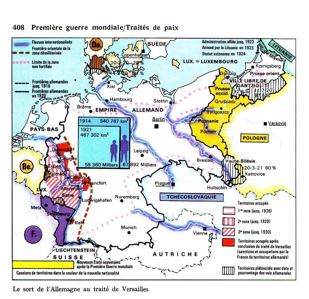 A partir de la carte, répondez aux questions suivantes : 1.Quel nouvel état est créé à l Est de l Allemagne? La Pologne. 2.