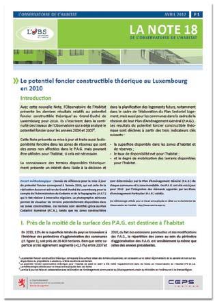 PUBLICATIONS DE L OBSERVATOIRE DE L HABITAT 73 6.1.