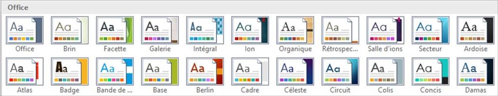 modifier les couleurs dans votre document à la fois. 1 Galerie visuelle du Styles Word.
