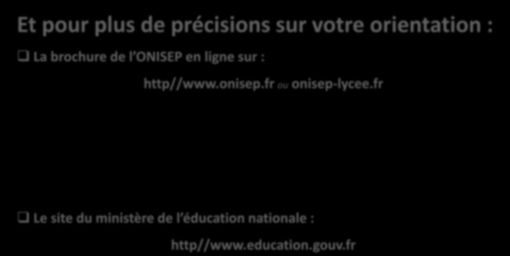 l ONISEP en ligne sur : http//www.