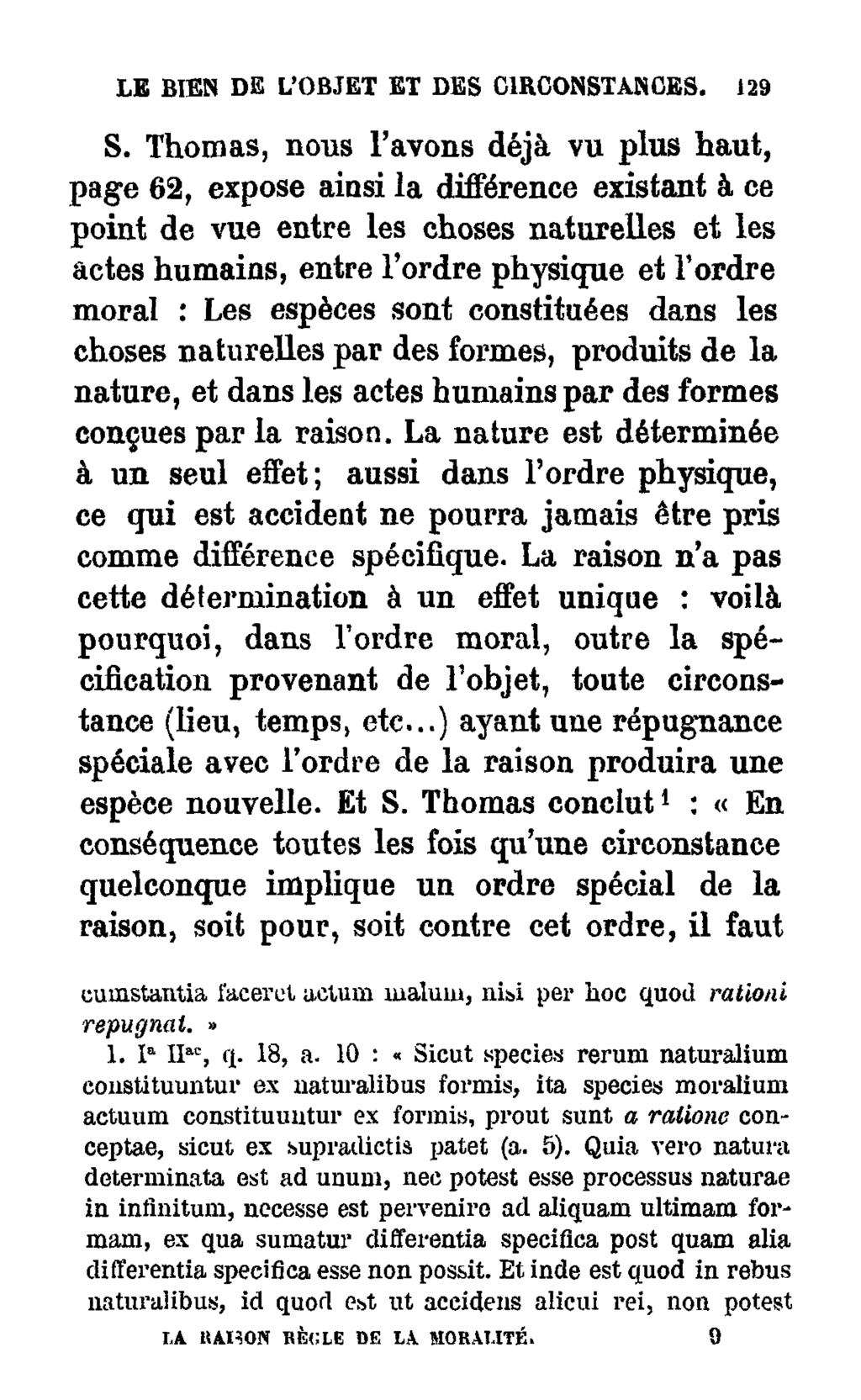 LE BIEN DE L'OBJET ET DES CIRCONSTANCES. 129 S.