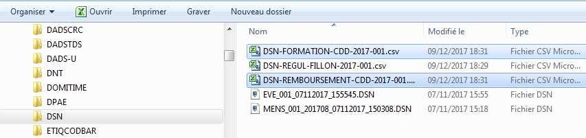 professionnelle de 1 % sur les contrats CDD), nous produisons les fichiers suivants dans le répertoire DSN : o Le fichier