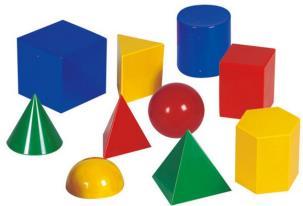 Savoir nommer quelques formes planes (carré, triangle, cercle ou disque, rectangle). Reconnaître quelques solides (cube, pyramide, boule, cylindre). O10.