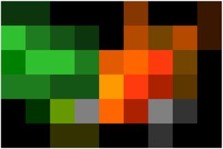 Questions : a. Convertir la valeur 12 en binaire. b. Quelle est la couleur observée à l écran si tous les pixels ont le code binaire cidessus? c. Même question avec les pixels suivants : R0 V0 B255 R255 V0 B255 R0 V255 B255 R255 V255 B0 R0 V0 B0 R70 V70 B70 d.