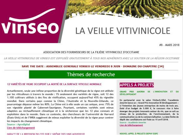 10-Veille vitivinicole Action hors prévisionnel Coût 12000 /an Service inclus dans la