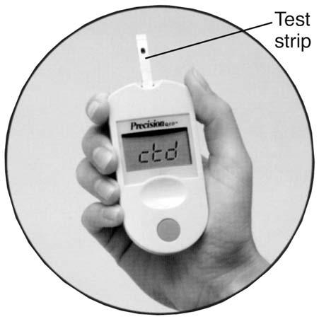 Glycomètre - biocapteur ampérométrique Bandelette-test pour le glucose électrode de référence Ag/AgCl zone réactive contacte électrique
