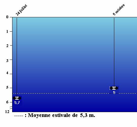 23.2 Qualité et physico-chimie de l eau du lac Côté : Dates (2006) 24/07 05/10 6,0 5,0 Phosphore total (µg/l) 5,5 moy. 1,56 2,80 Chlorophylle α (µg/l) 2,18 moy.