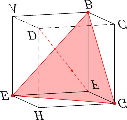 ABCDEFGH est un cube. 1) a) Démontrer que les droites (DH) et (EG) sont orthogonales. b) En déduire que les droites (DF) et (EG) sont orthogonales.