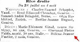 - 13 - Le Journal de Genève de 8 août 1907 Le