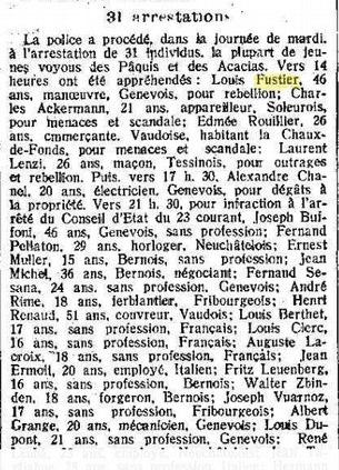 - 14 - Le Journal de Genève de 24 août 1927 Louis Héribert Fustier :