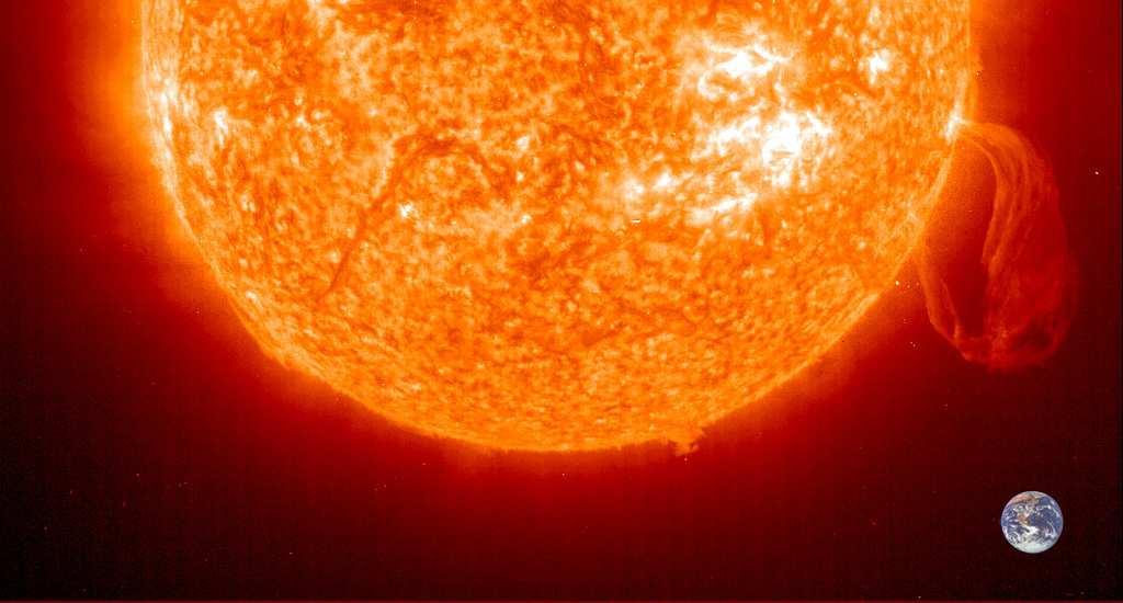 Age: 4,55 M d années H He Chaque seconde, le Soleil fusionne 600 millions de tonnes de noyaux d hydrogène en 595,8 millions de
