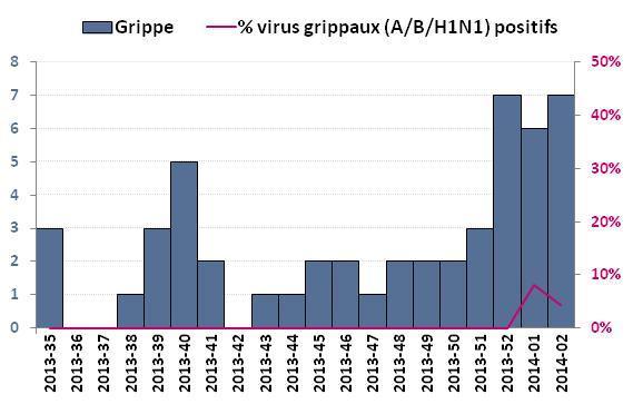 Surveillance en Picardie Surveillance ambulatoire Surveillance hospitalière et virologique Réseau unifié Sentinelles-Grog-InVS En Picardie, l incidence des syndromes grippaux, vus en consultation de