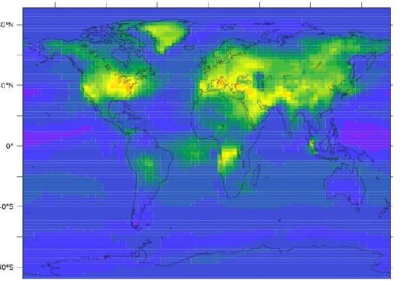 Calcul des champs d'ozone et d'aérosols émissions et concentration de gaz première estimation de l'évolution des SST et de la banquise