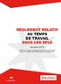 RÈGLEMENT RELATIF AU TEMPS DE TRAVAIL DANS LES EPLE. version 2012