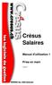 Crésus Salaires. Manuel d'utilisation 1. Prise en main. Version 7