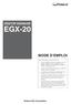 DESKTOP ENGRAVER EGX-20 MODE D EMPLOI