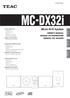 MC-DX32i. Micro Hi-Fi System OWNER S MANUAL MANUEL DU PROPRIÉTAIRE MANUAL DEL USUARIO 77-20DX32I00022