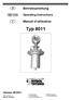 Typ 8011. Betriebsanleitung. Manuel d'utilisation. Operating Instructions. Version: 06/2012. Bunsenstrasse Tel: (0841) 9654-0 www.schubert-salzer.