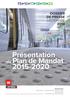 Présentation du Plan de Mandat 2015-2020 DOSSIER DE PRESSE DÉCEMBRE 2014