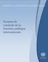 COMMISSION DE LA FONCTION PUBLIQUE INTERNATIONALE. Normes de conduite de la fonction publique internationale
