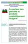 Le secteur des. parfums et produits. cosmétiques en Bulgarie