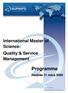 International Master of Science: Quality & Service Management