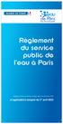 Règlement du service public de l eau à Paris
