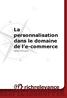 La personnalisation dans le domaine de l e-commerce. Édition française