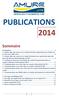 PUBLICATIONS 2014 Sommaire